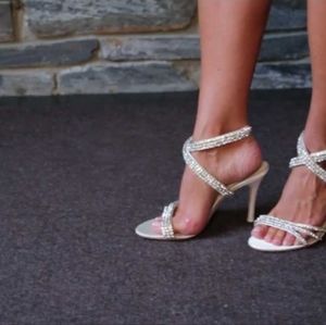 Benjamin Adams ASTOR Womens White Dyeable Leather Heels Size 9/40